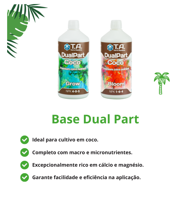 Dualpart Hard Water – Kit Avviamento Per Idrocoltura E Terra, GHE Grow+Bloom+Ripen, Per Acqua Dura
